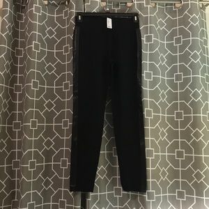 Leggings with faux leather lining